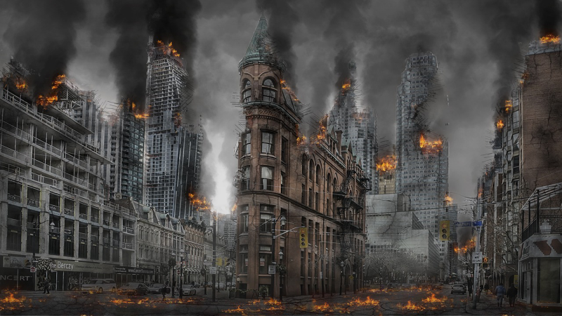 buildings destroy by fire